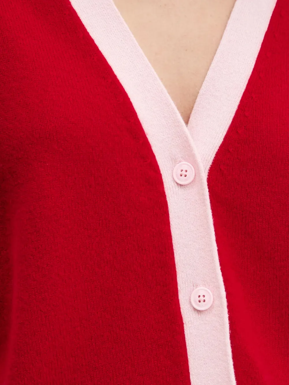 From Future Colourblock Cardigan In Red