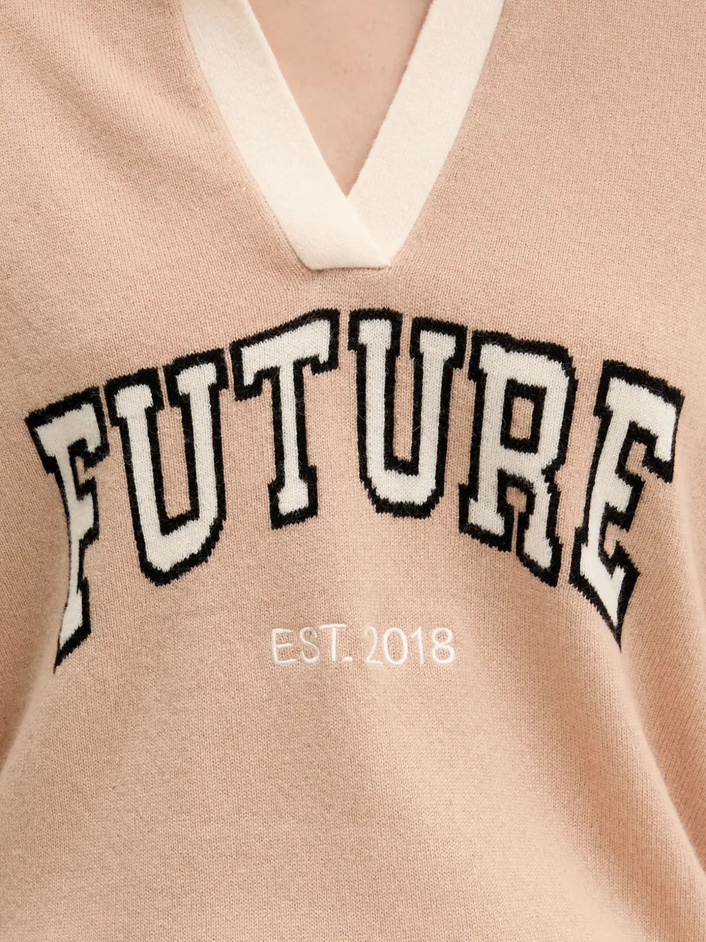 From Future Collared Sweater In Brown