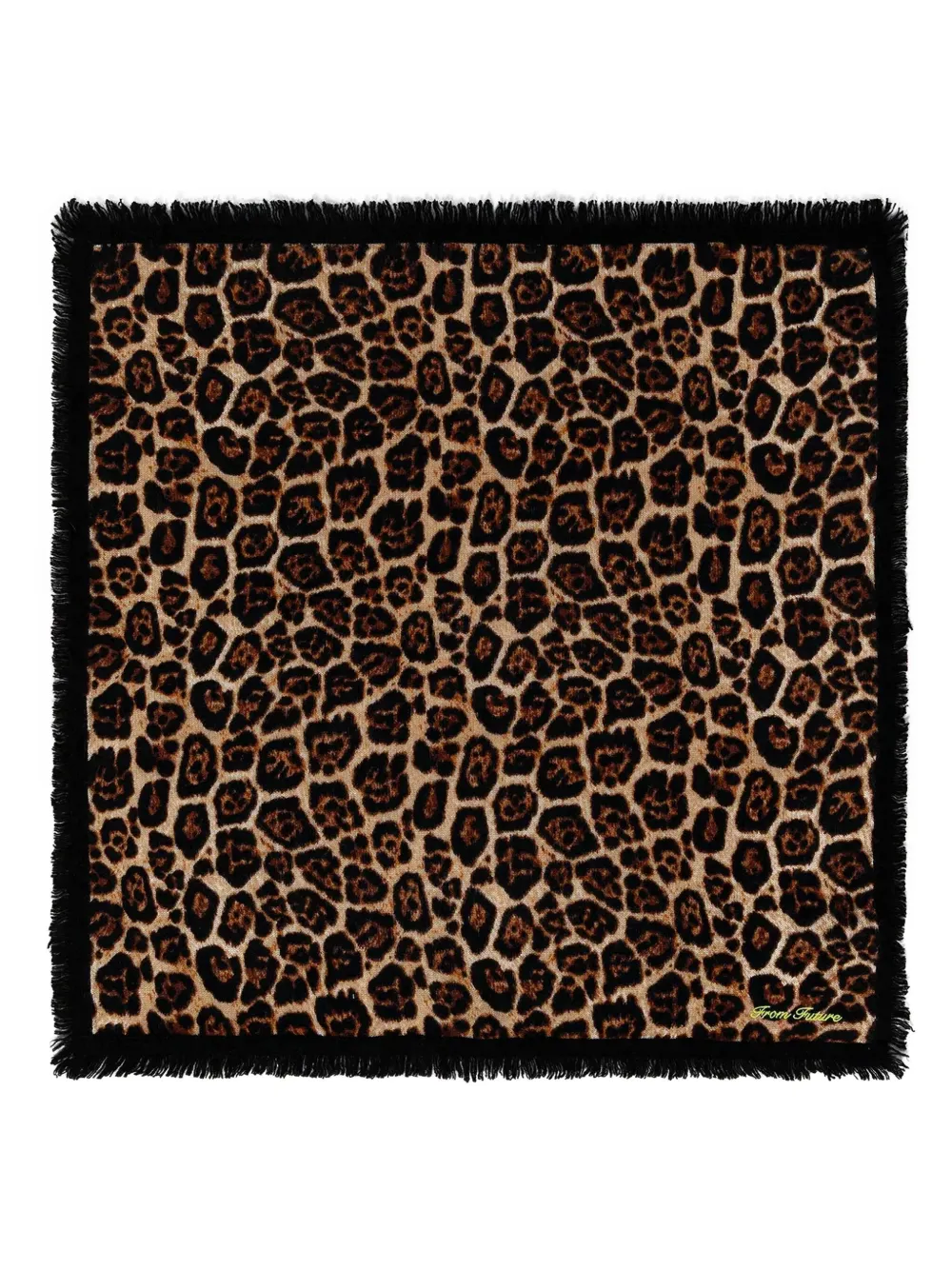 FROM FUTURE gringed leopard-print scarf | Brown | Image 1