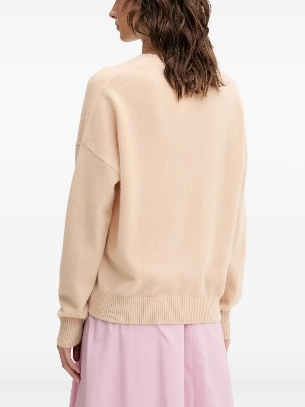  From Future Slogan-detail Sweater - Neutrals 