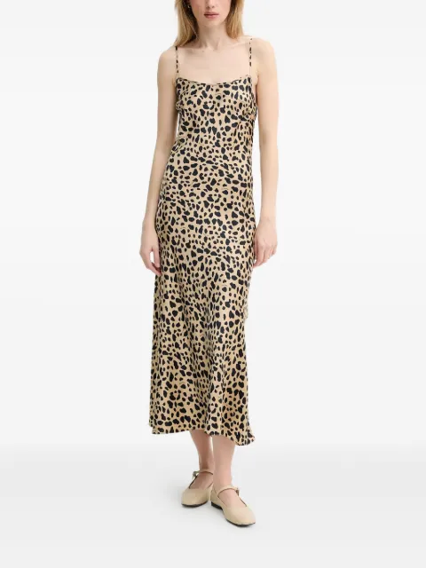 FROM FUTURE spaghetti-strap animal-print dress