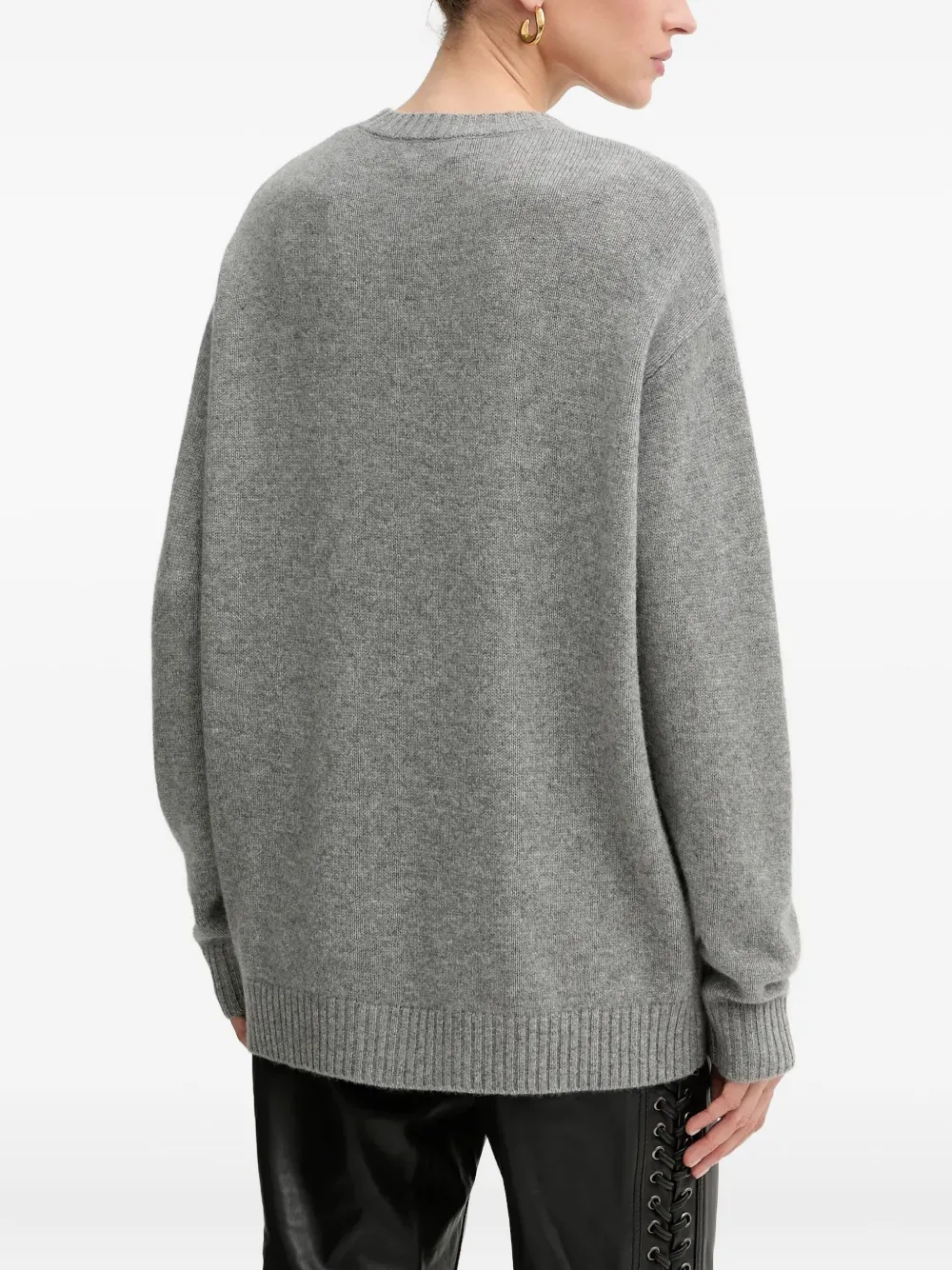  From Future Cat-detail Sweater - Grey 