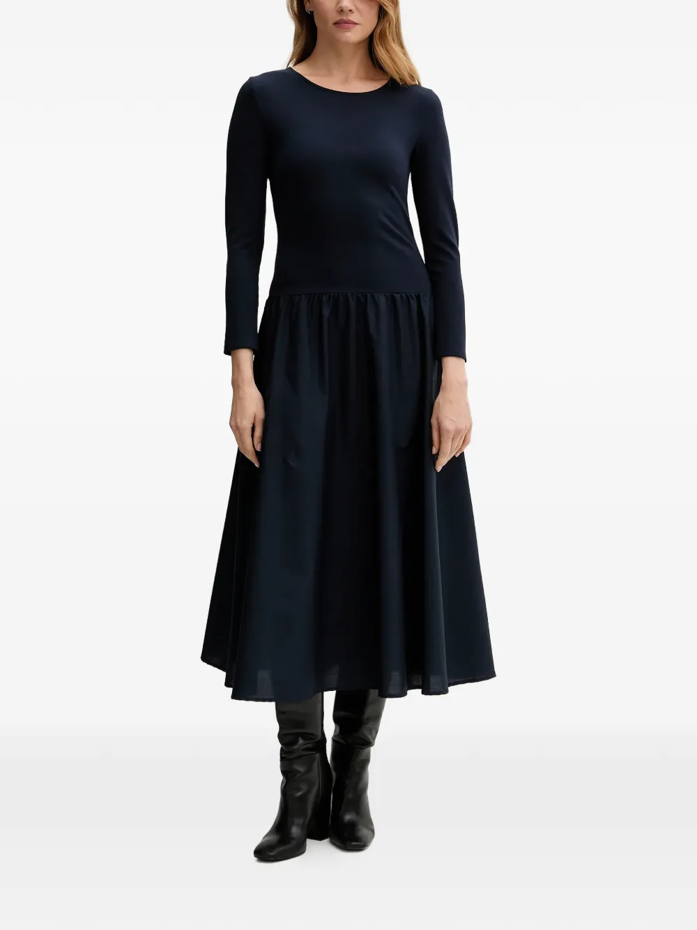 Gant Gerafftes Midikleid | Blau | Image 1
