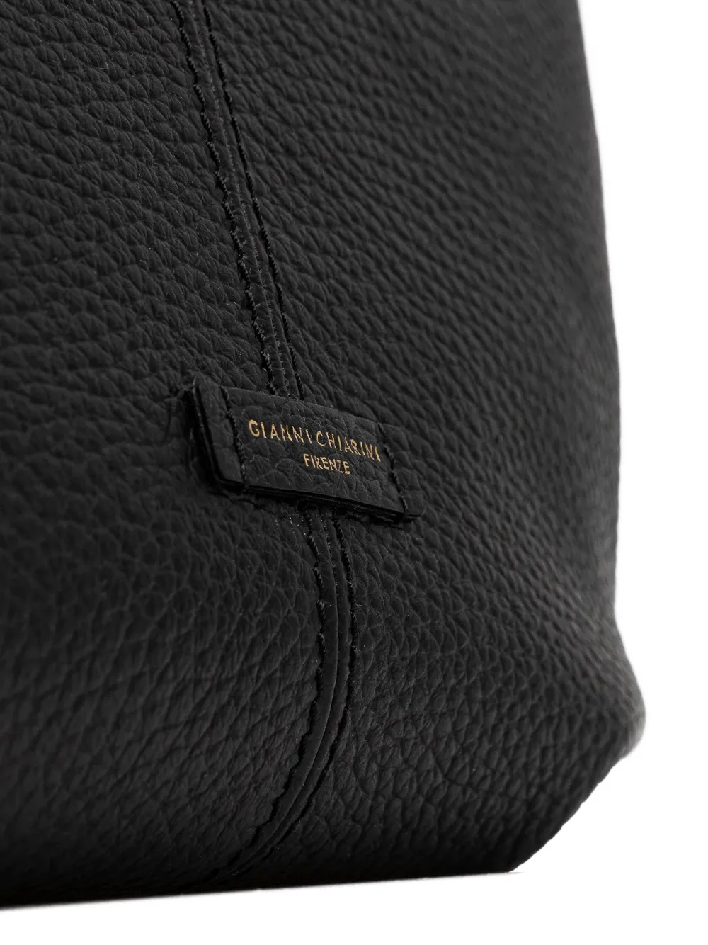 GIANNI CHIARINI Natasha leren shopper Zwart