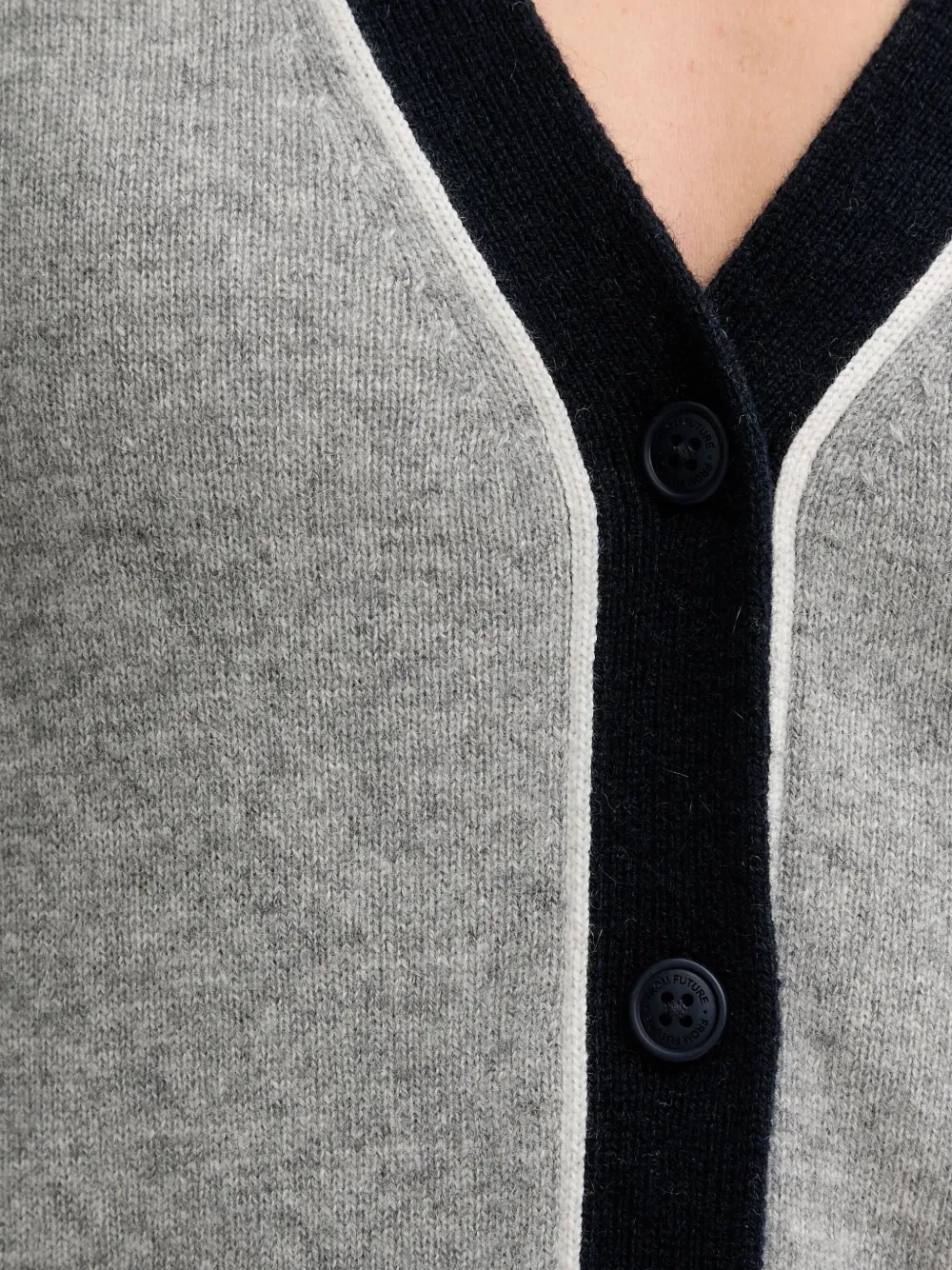 From Future V-neck Cardigan In Gray