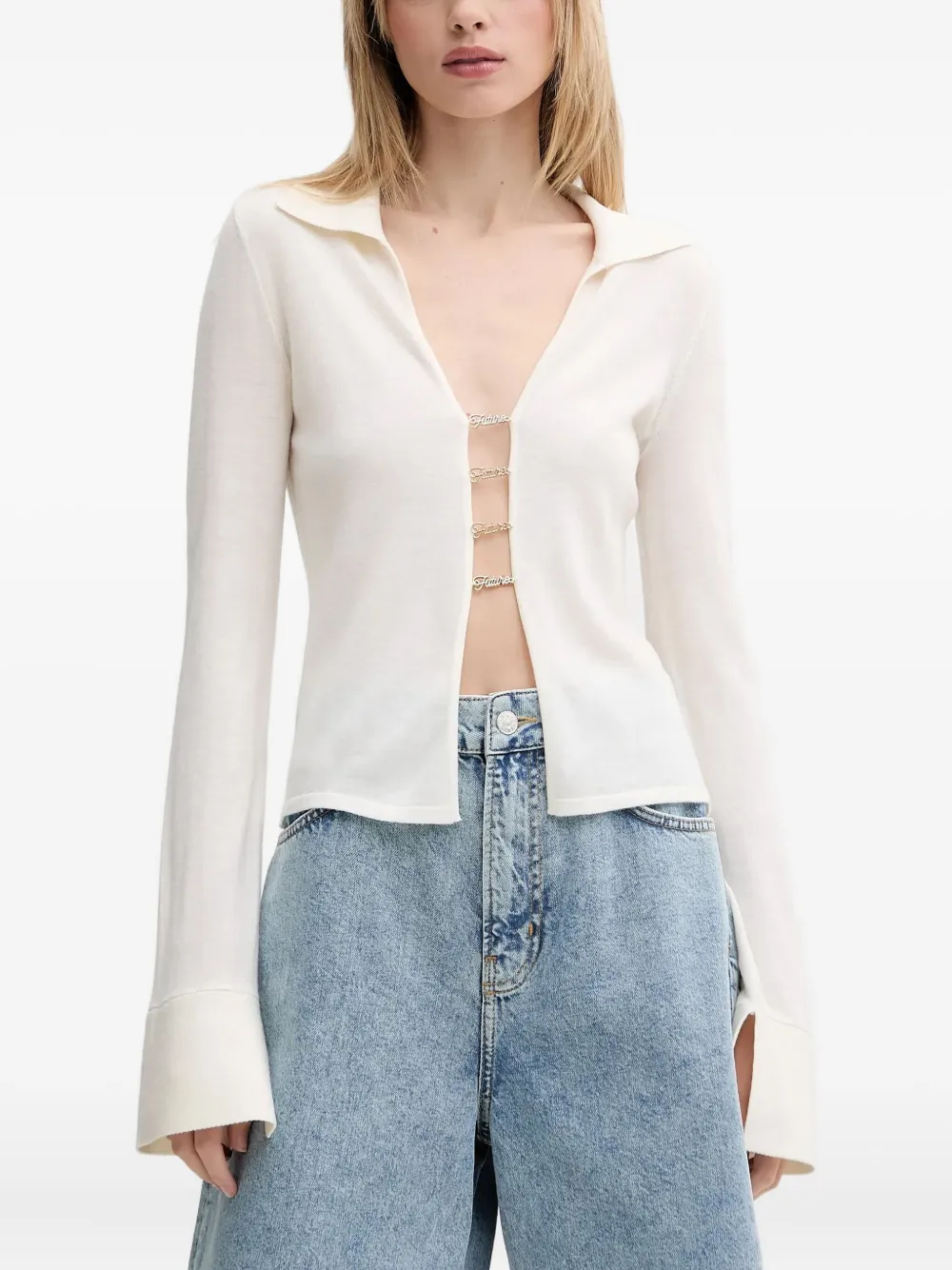 FROM FUTURE flared-sleeve cardigan | White | Image 1