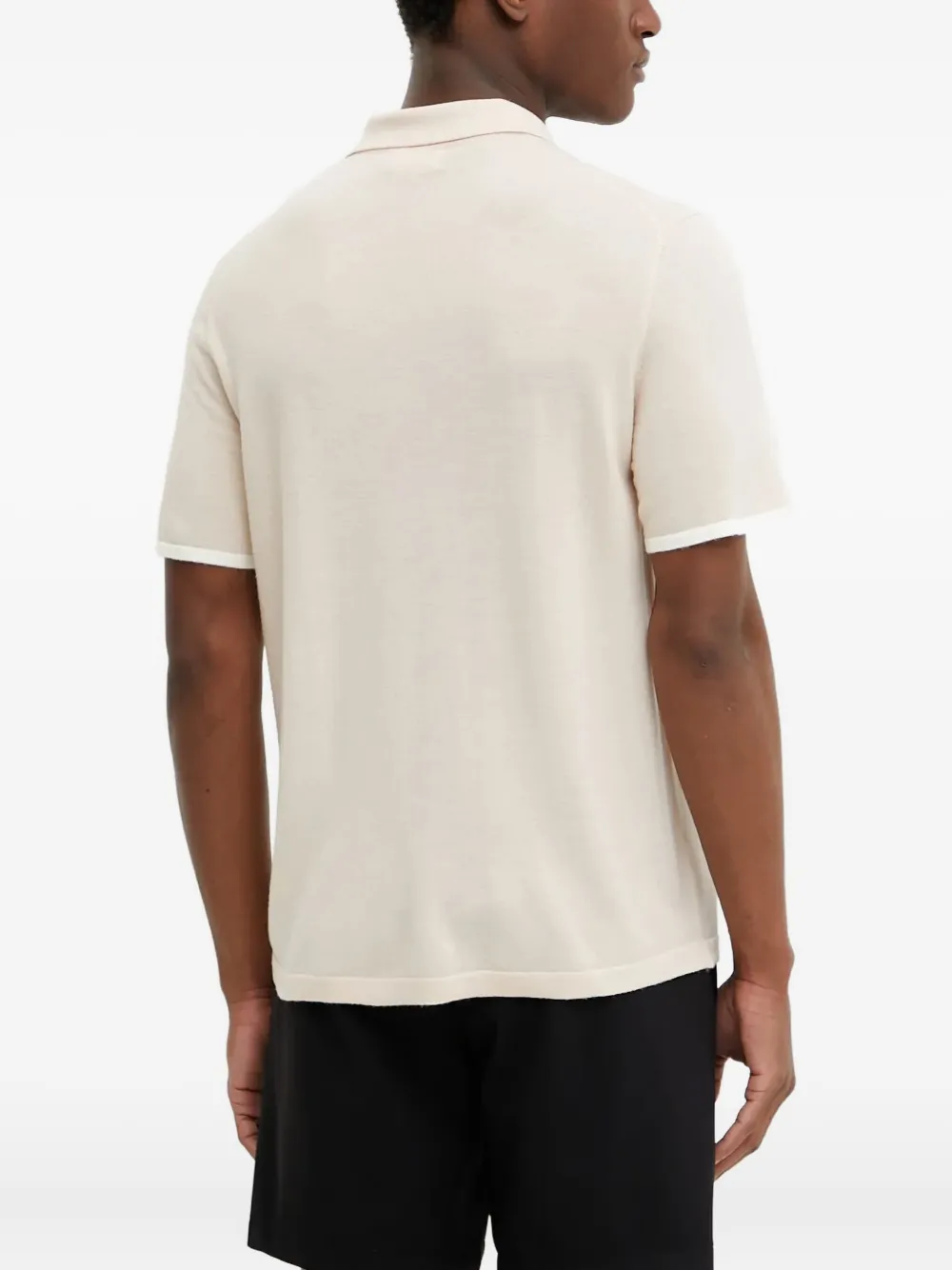 From Future Zip-detail Polo Shirt In Neutral