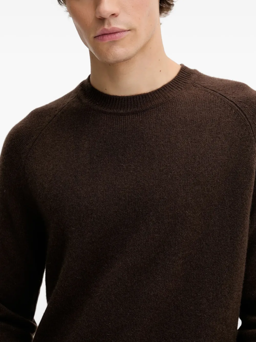From Future Crew Neck Sweater In Brown
