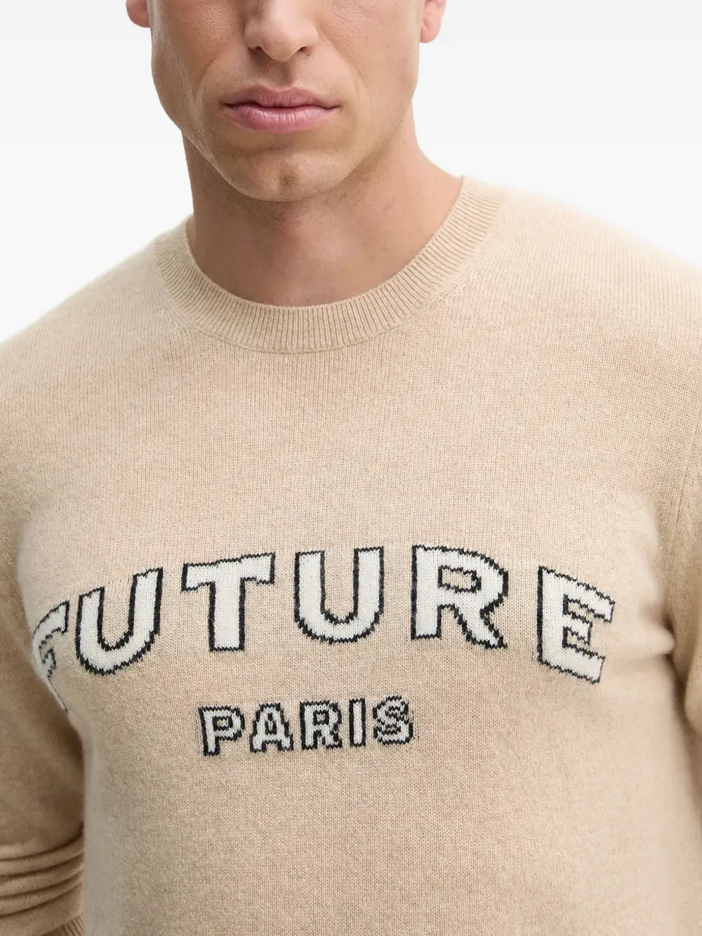 From Future Logo-graphic Sweater In Neutral