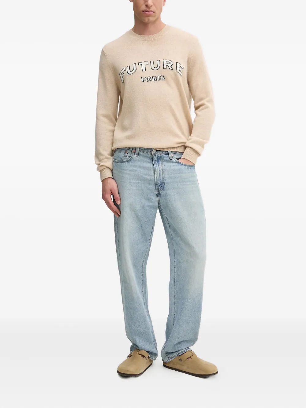 FROM FUTURE logo-graphic sweater - Beige