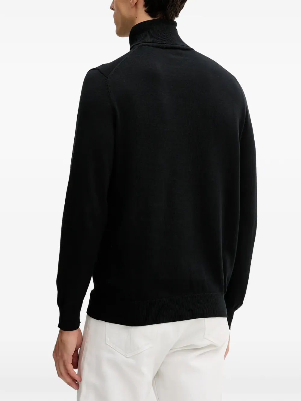  Gant Roll-neck Logo Sweater - Black 