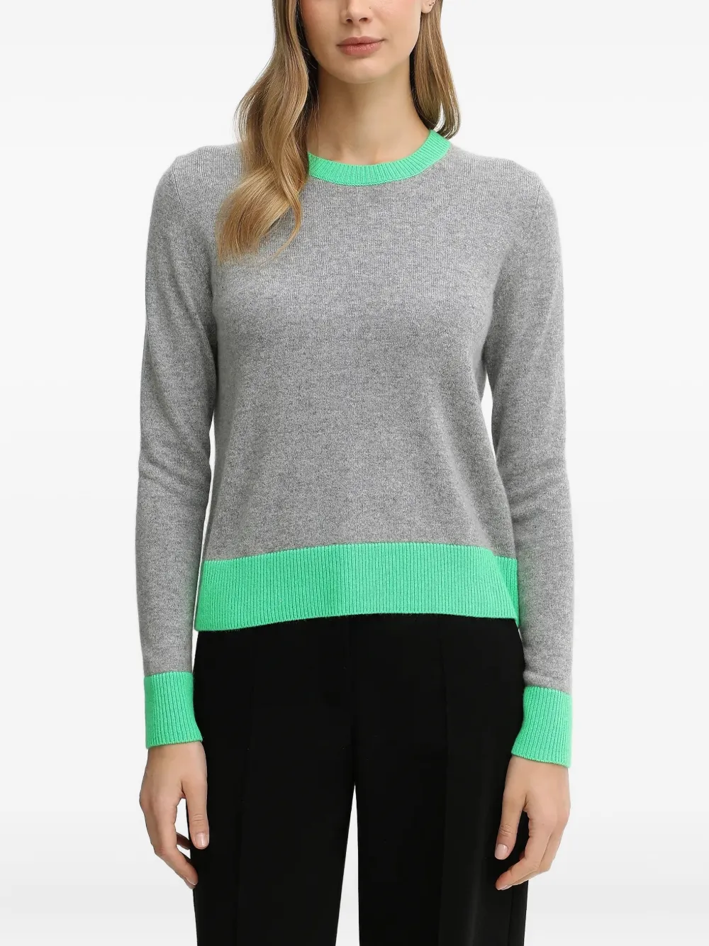 FROM FUTURE Pullover mit Rundhalsausschnitt | Grau | Image 1