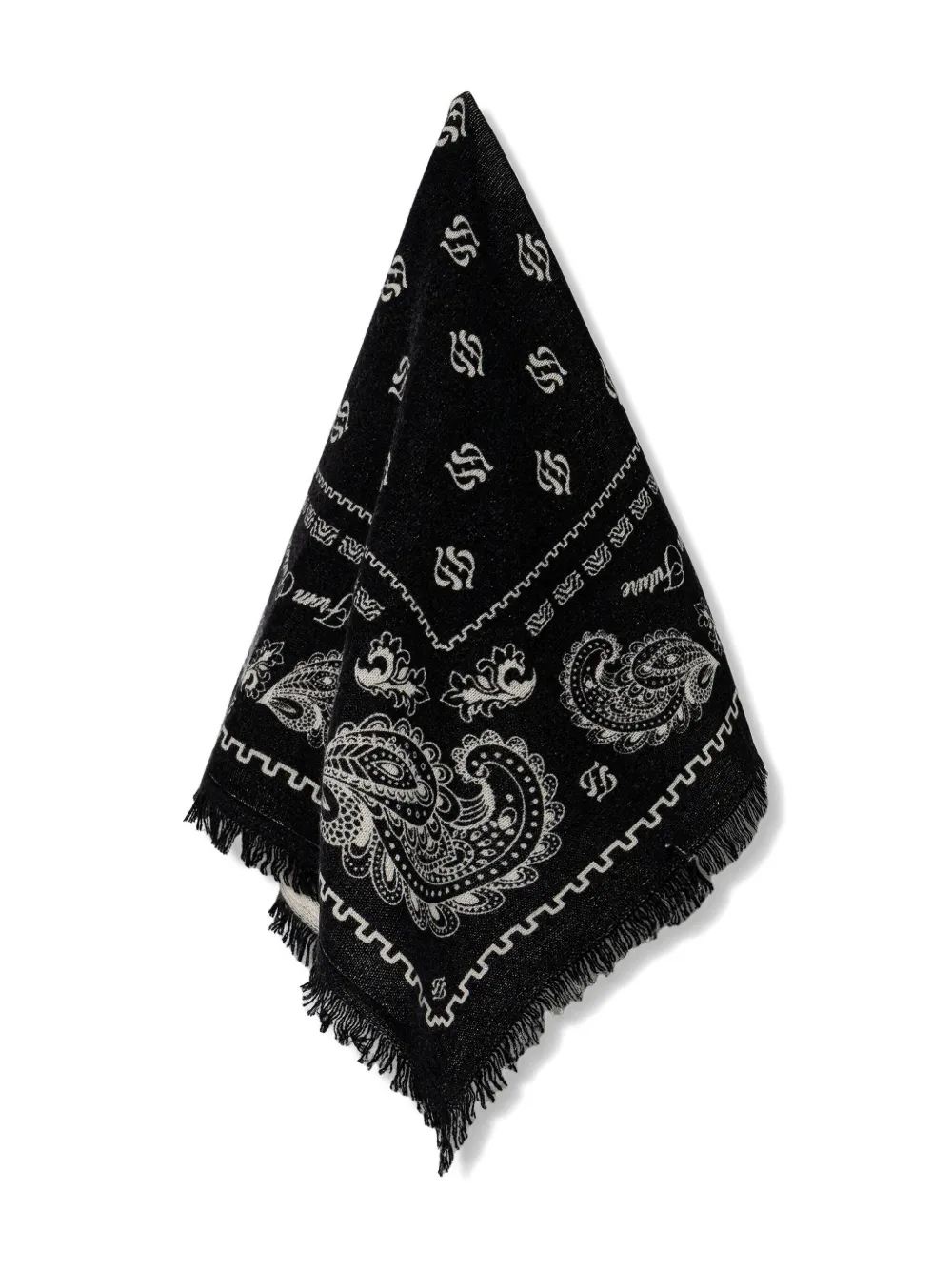 FROM FUTURE paisley-motif fringed scarf