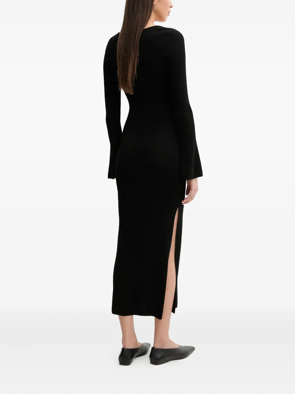 From Future Heart-detail Dress In Black