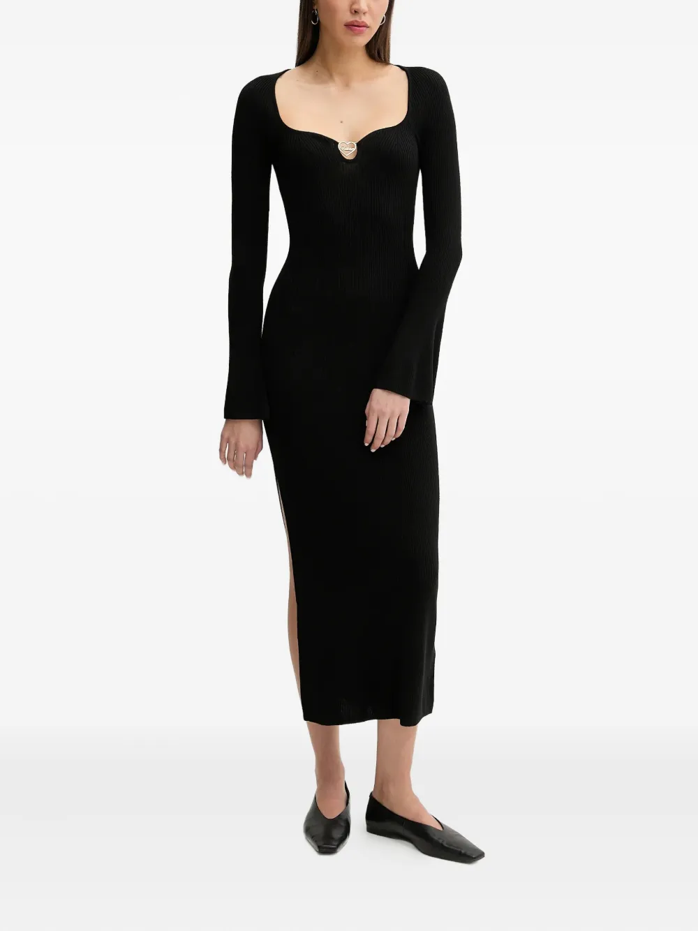 FROM FUTURE heart-detail dress - Zwart