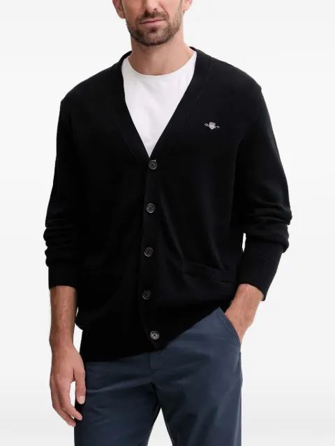 Gant logo button cardigan