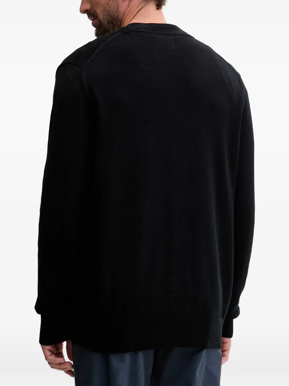 Gant Logo Button Cardigan - Black 