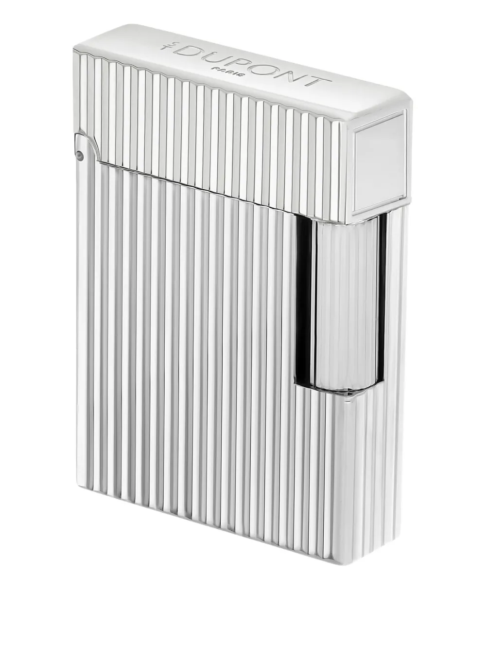 St Dupont Ribbed Lighter In Gray