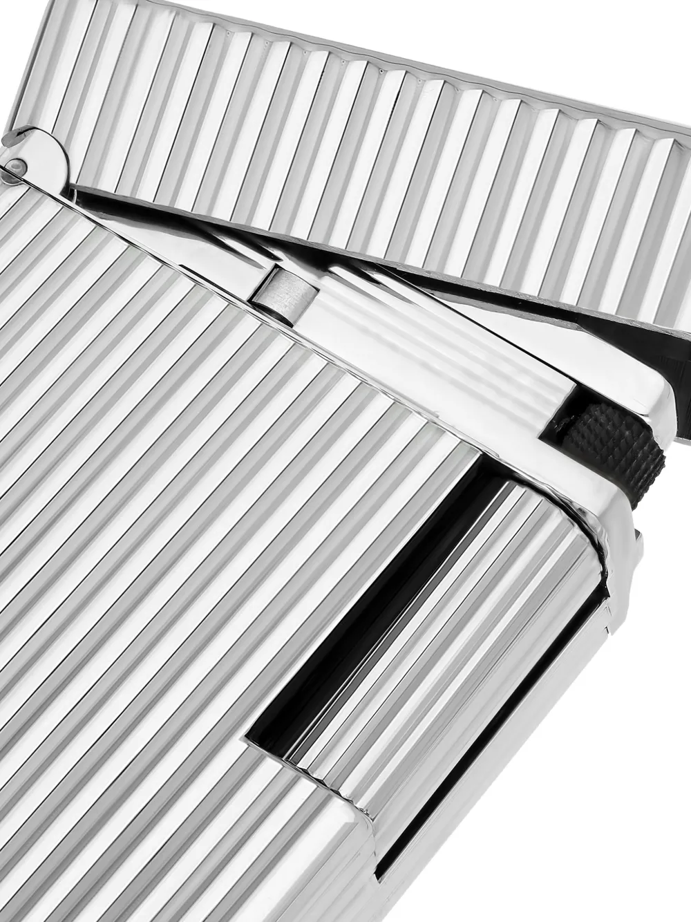 St Dupont Ribbed Lighter In Gray