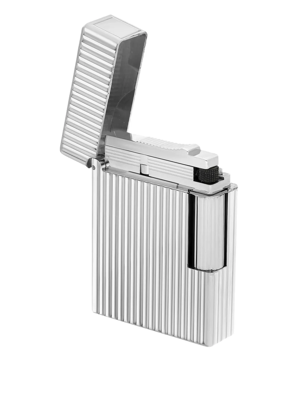 St Dupont Ribbed Lighter In Gray
