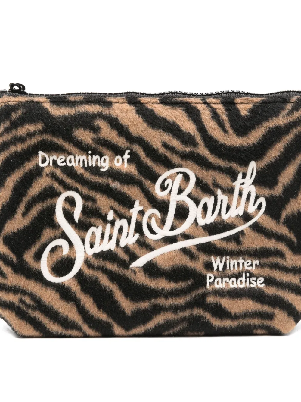 Mc2 Saint Barth Mini Zebra-pattern Clutch Bag In Multi