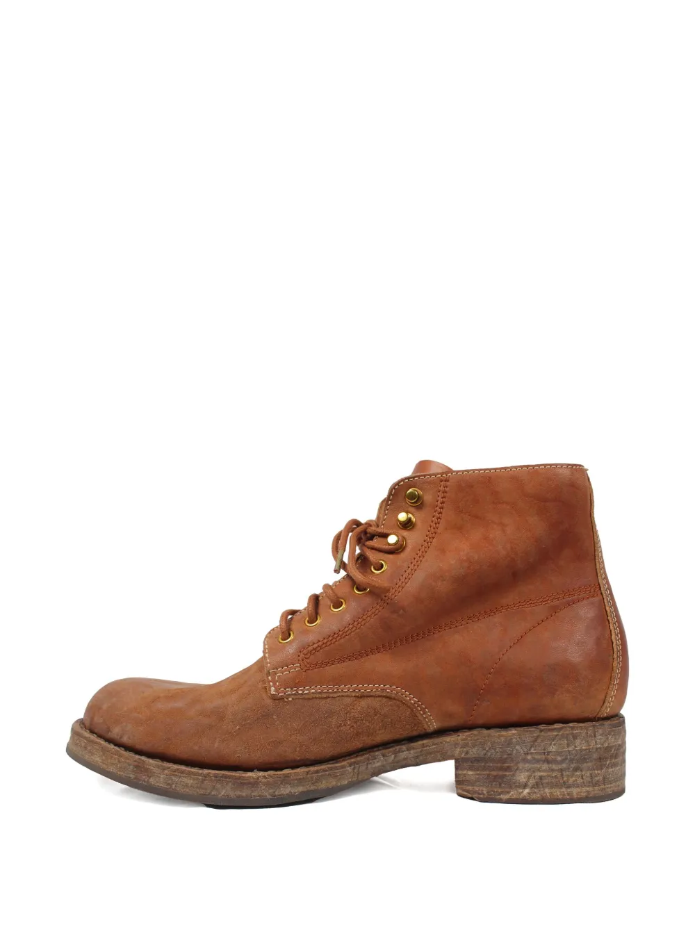 Visvim Lace-up Leather Boots In Brown