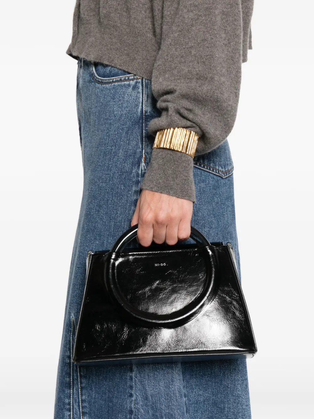 Ni.do Bollicina Top-handle Tote Bag In Black