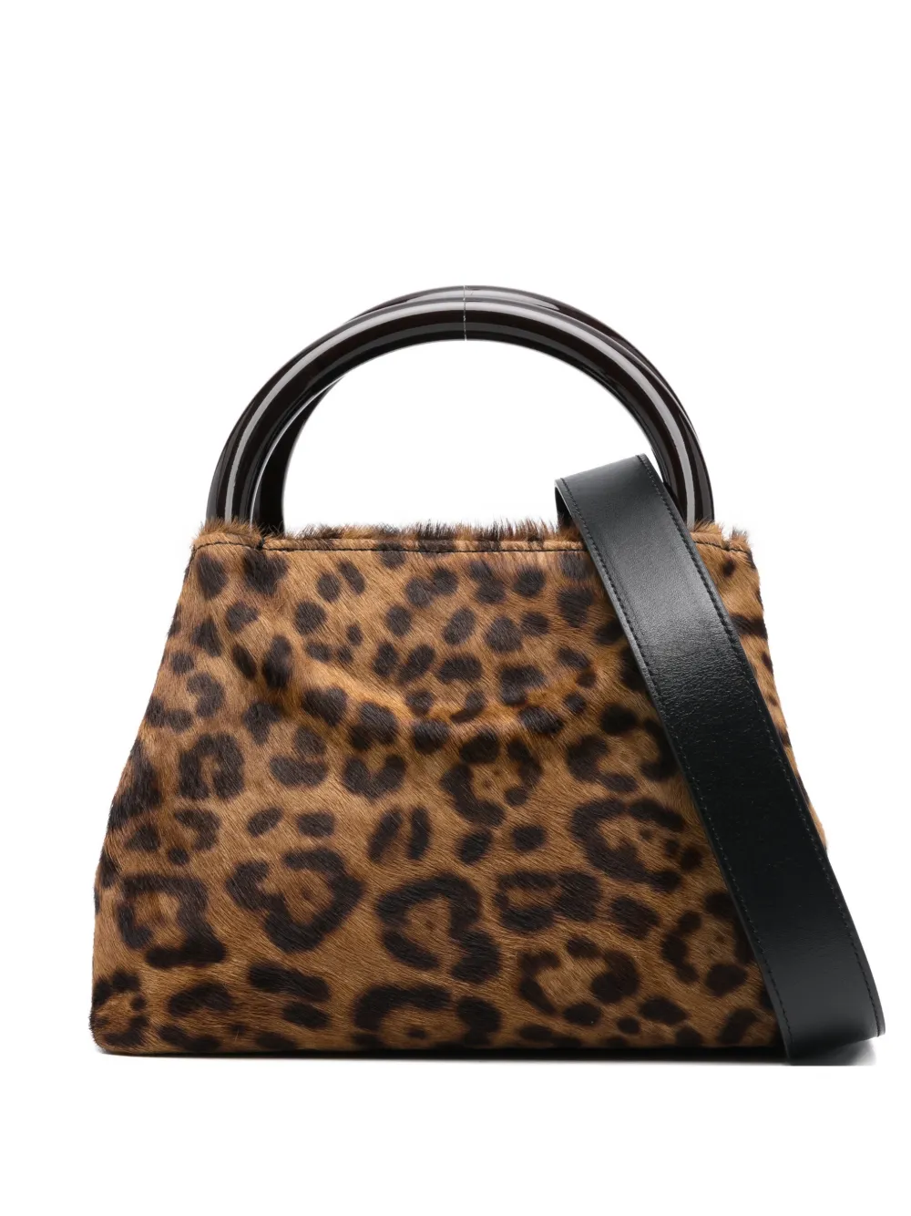 NIDO mini Bolla leopard-print handle tote bag | Brown | Image 1