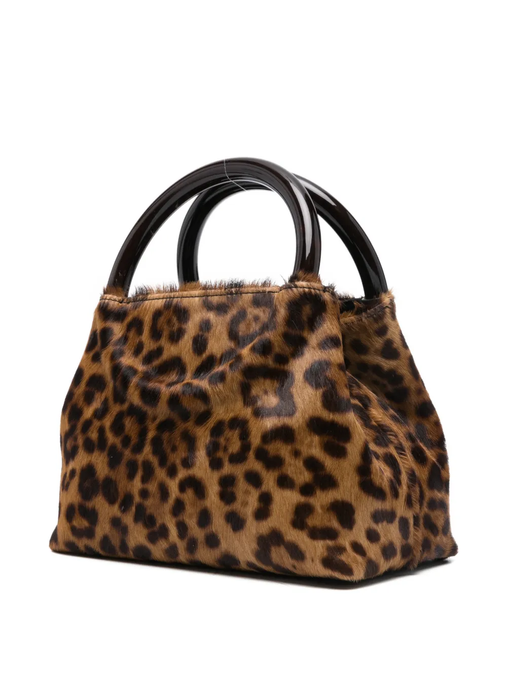 Ni.do Mini Bolla Leopard-print Handle Tote Bag In Brown