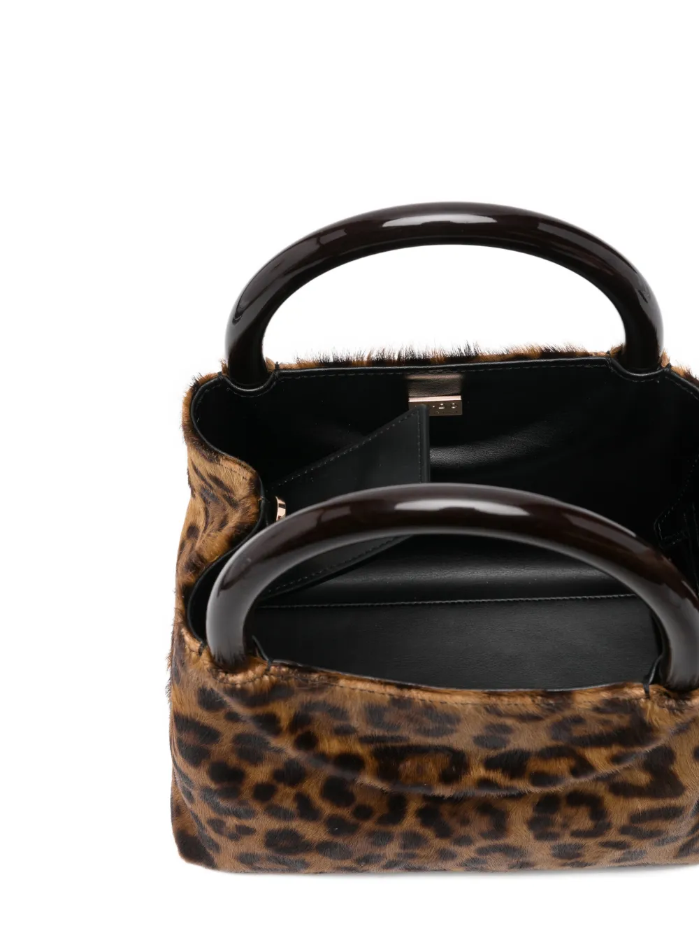 Ni.do Mini Bolla Leopard-print Handle Tote Bag In Brown