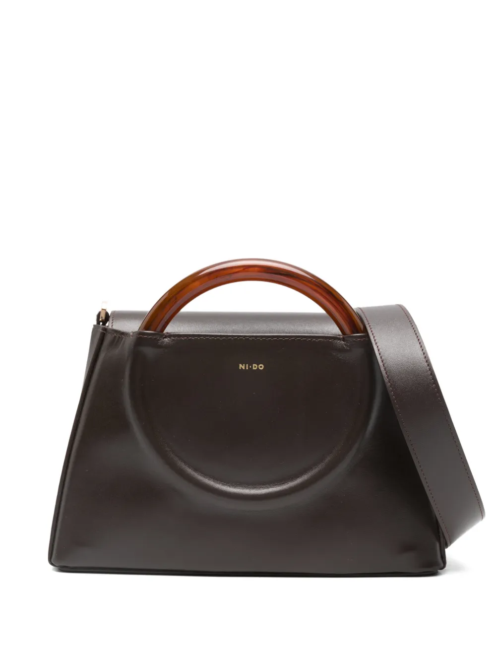 Ni.do Bollicina Round-handle Tote Bag In Brown