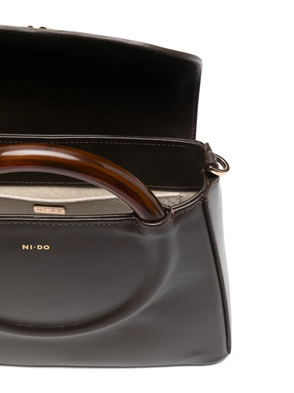 Ni.do Bollicina Round-handle Tote Bag In Brown