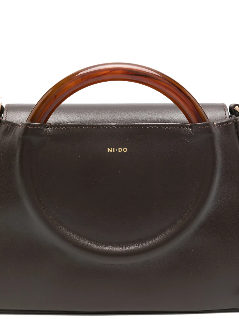 Ni.do Bollicina Round-handle Tote Bag In Brown