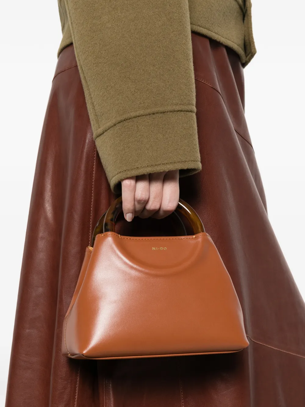 Ni.do Micro Bolla Tote Bag In Brown