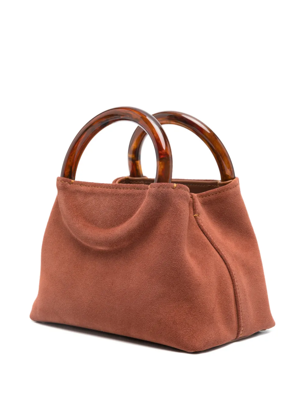 Ni.do Mini Bolla Round-handle Tote Bag In Brown