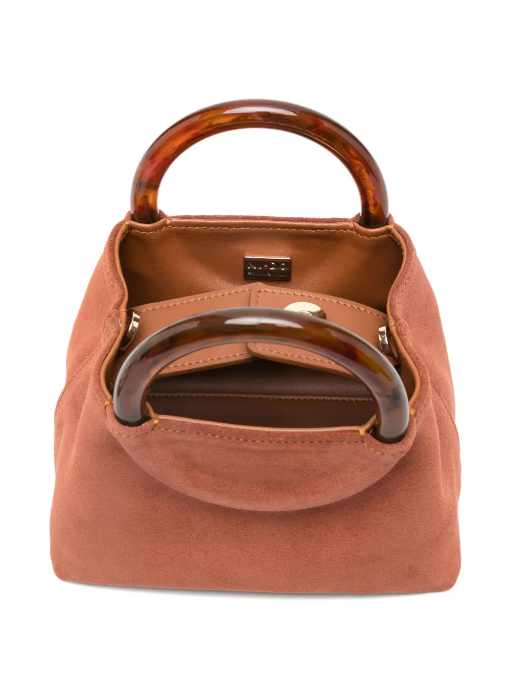 Ni.do Mini Bolla Round-handle Tote Bag In Brown