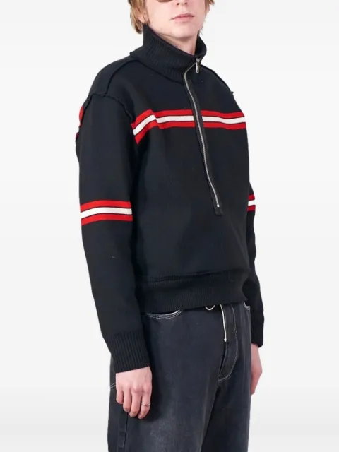 Camiel Fortgens striped zip seaman's sweater