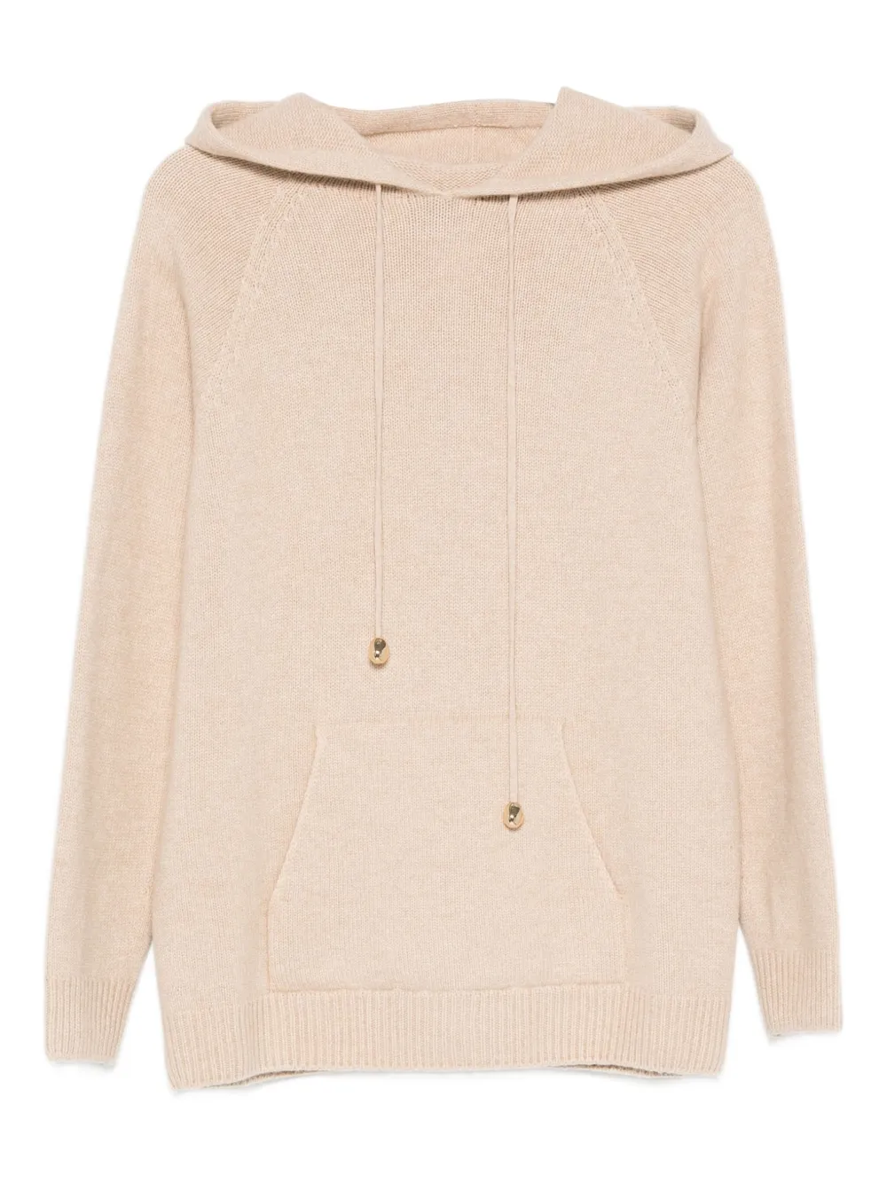 Fabiana Filippi drawstring kangaroo-pocket hoodie - Toni neutri