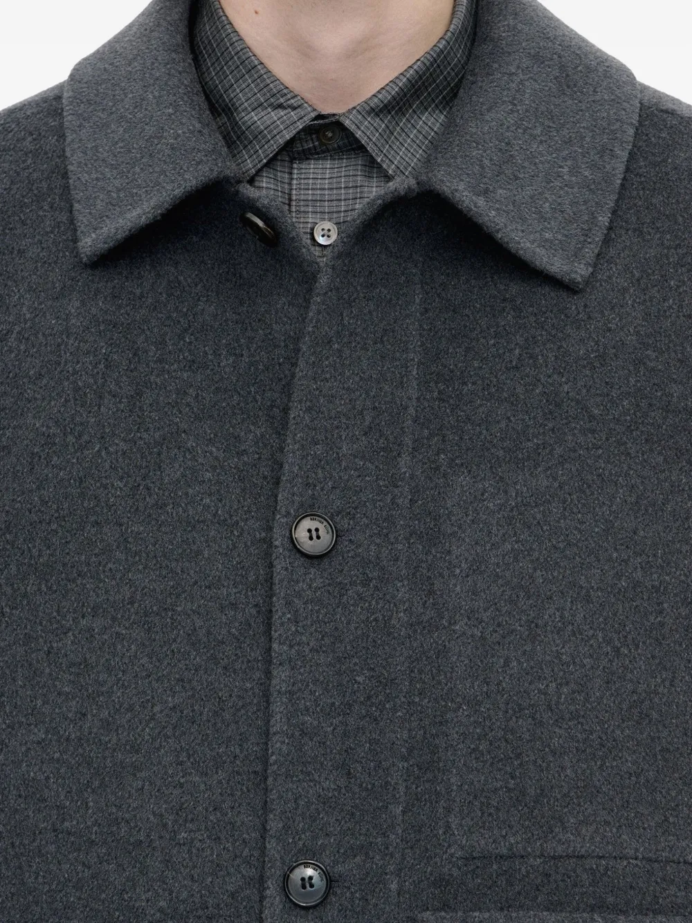 Berner Kuhl Buttoned Naval Jacket In Gray