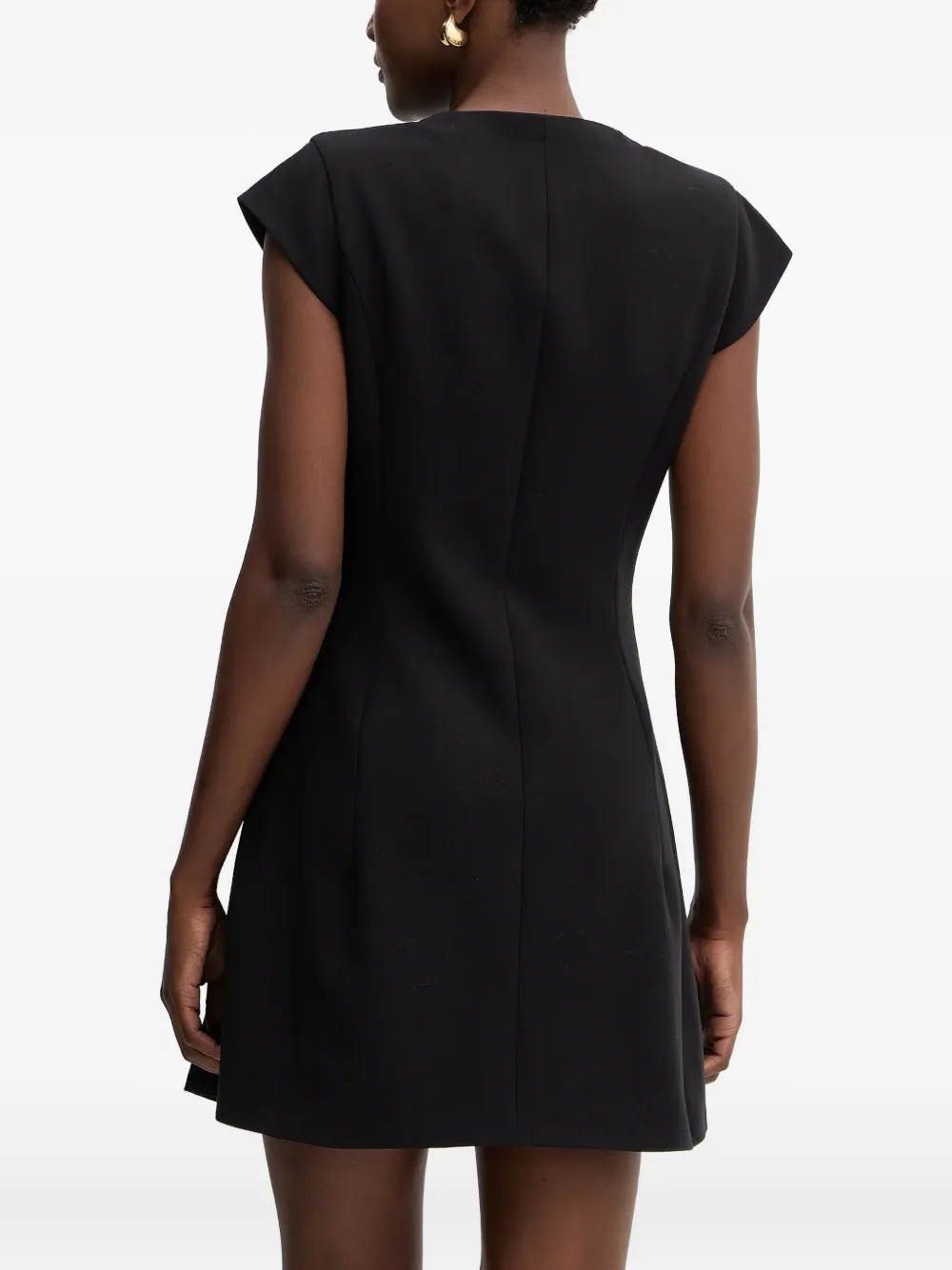 Guess Usa V-neck Mini Dress In Black