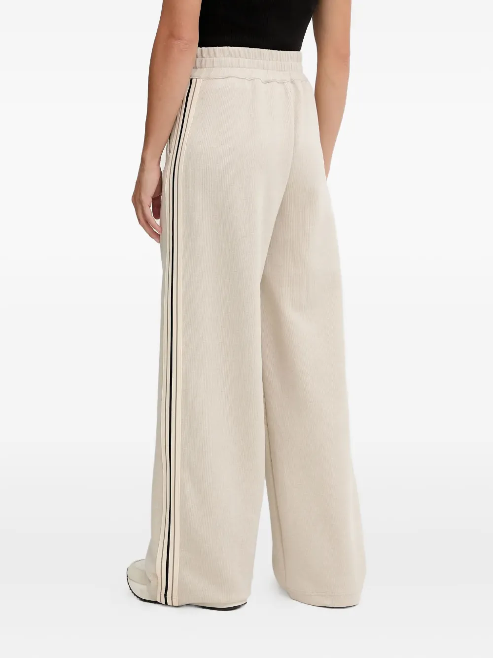 Guess Usa Stripe-detail Track Pants In Neutral