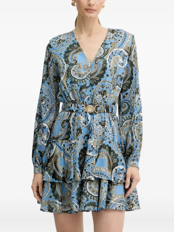 forest green satin mini dress Flora Satin Mini Dress
