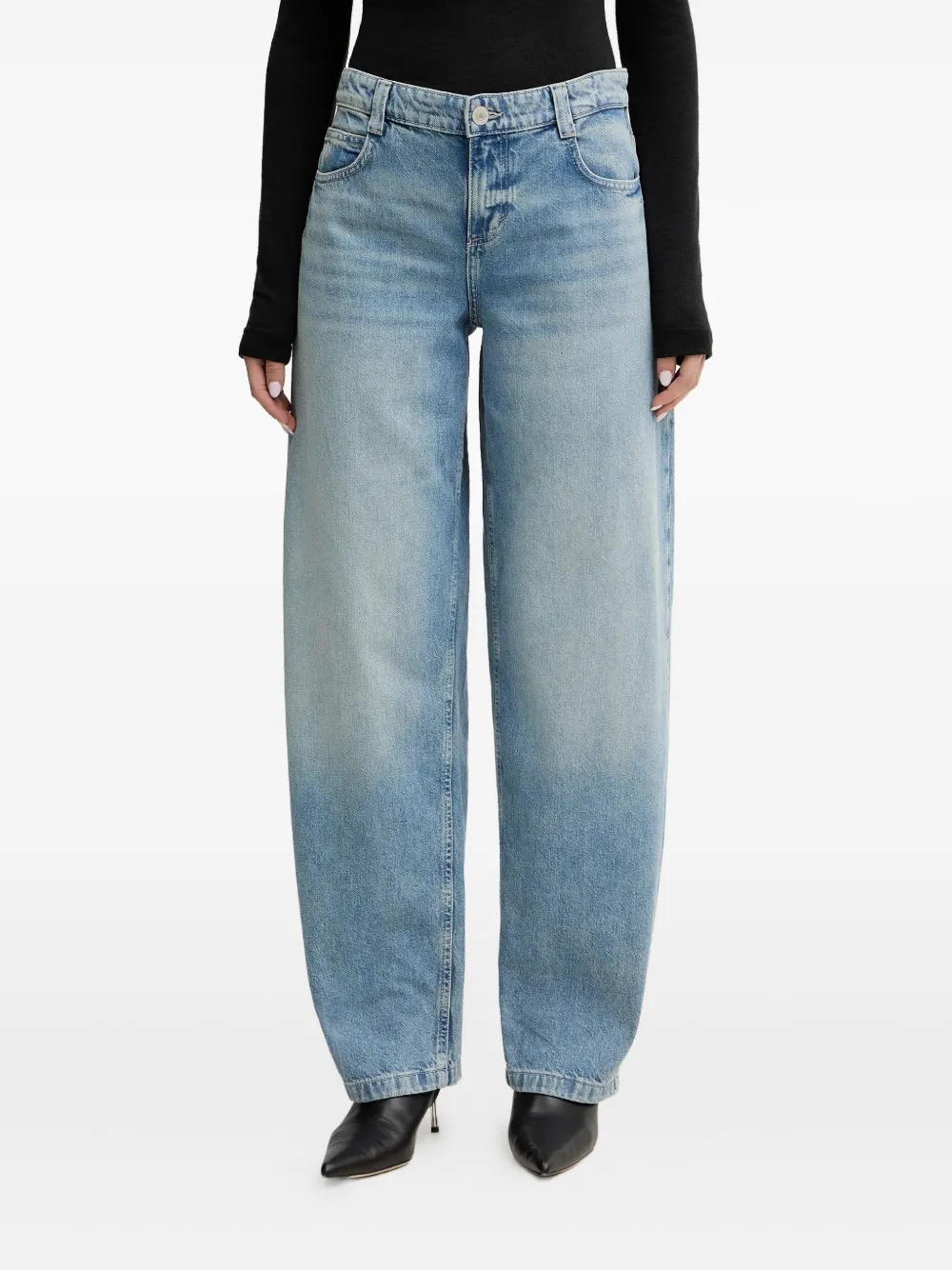 GUESS USA logo-patch jeans - ブルー GUESS USA logo-patch jeans - ブルー