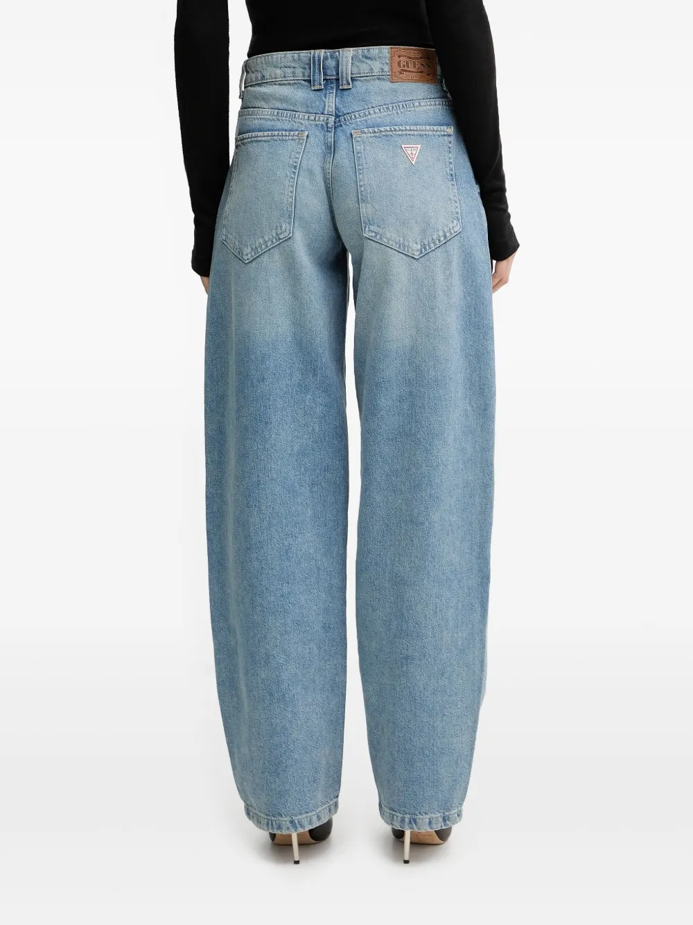 GUESS USA Jeans met logopatch Blauw