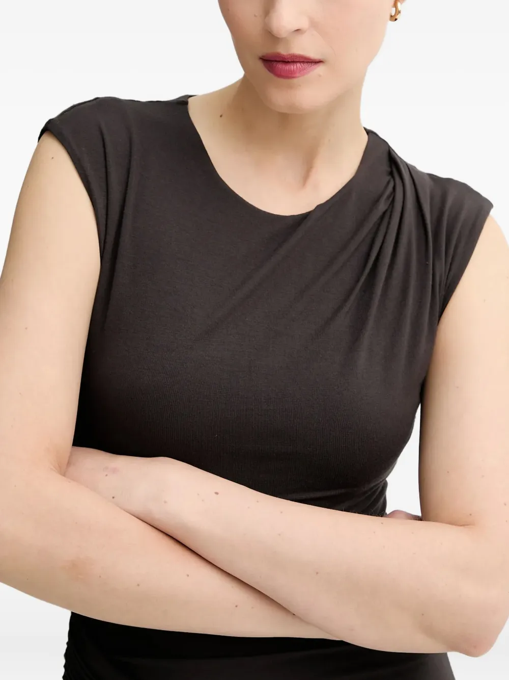 Guess Usa Jolie Draped Mini Dress In Black