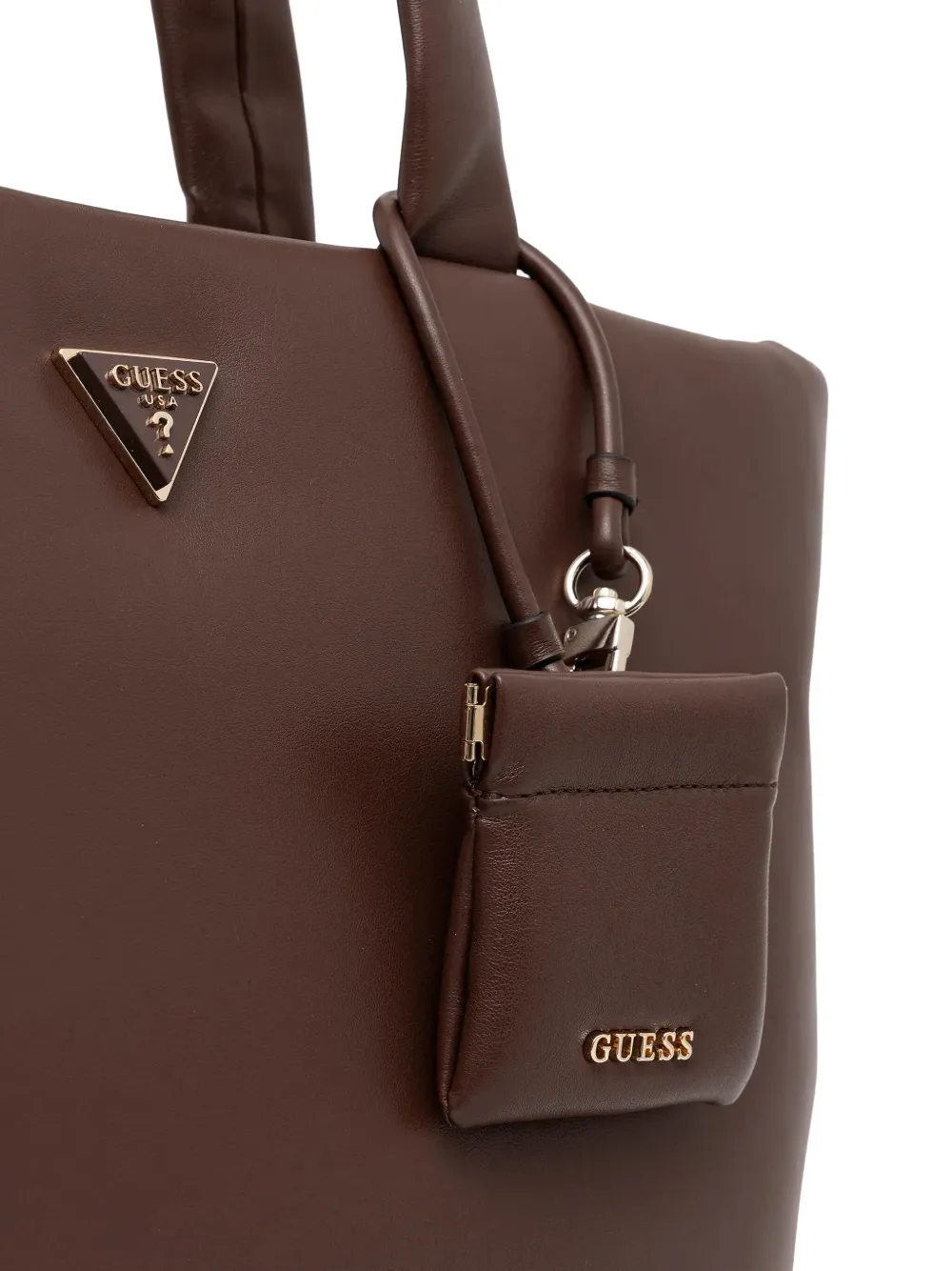 GUESS USA Sunetra schoudertas met triangel-logo Bruin
