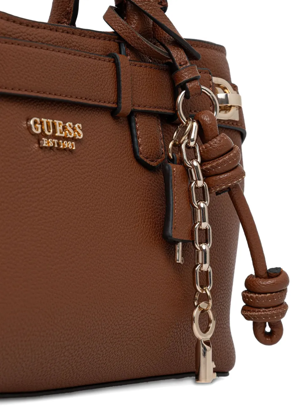 Guess Usa Logo-lettering Tote Bag In Brown
