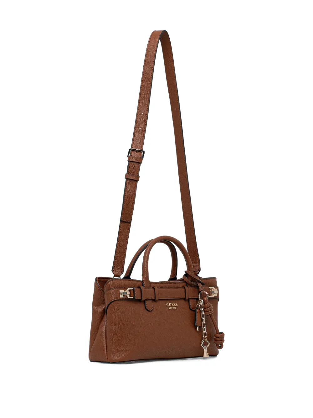 Guess Usa Logo-lettering Tote Bag In Brown