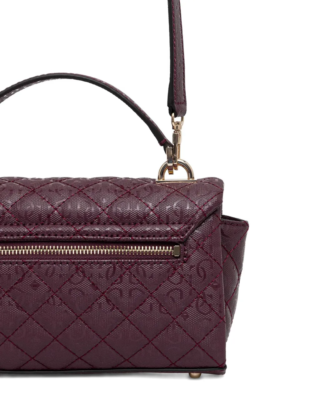 Guess Usa Idra Quilted Tote Bag In Purple