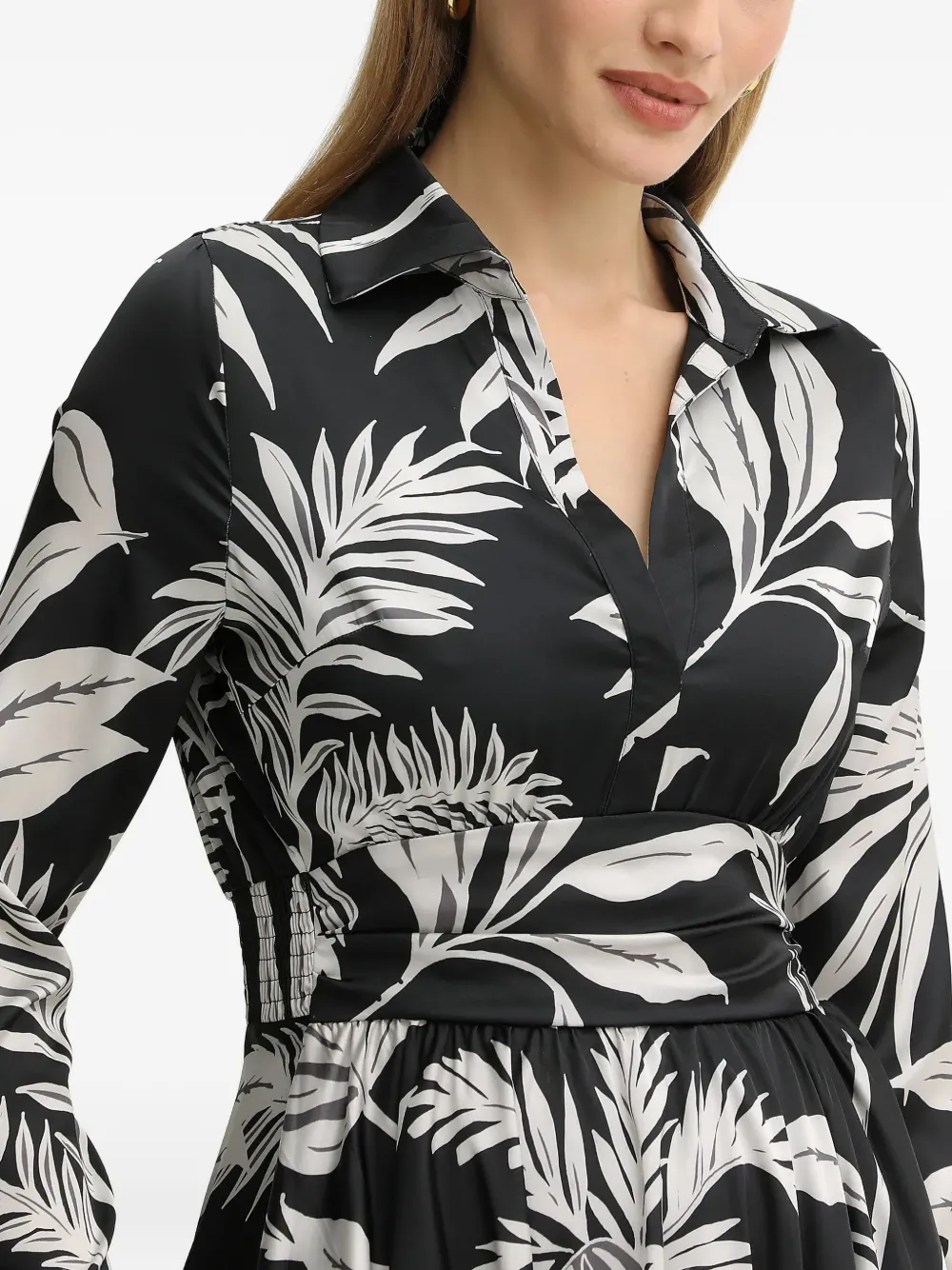 Guess Usa Long-sleeved Mini Dress In Black